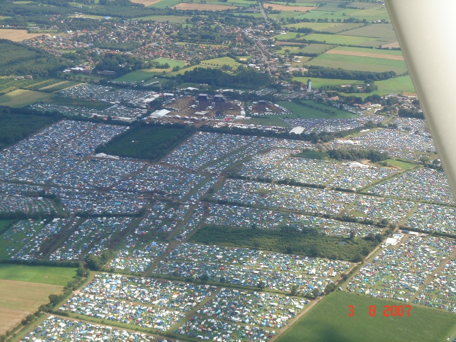 Wacken Open Air aus der Luft